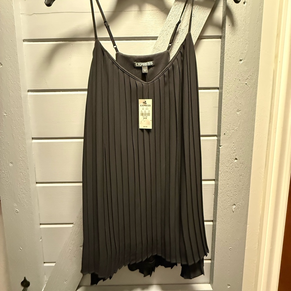 Express Women's Black Pleated Top